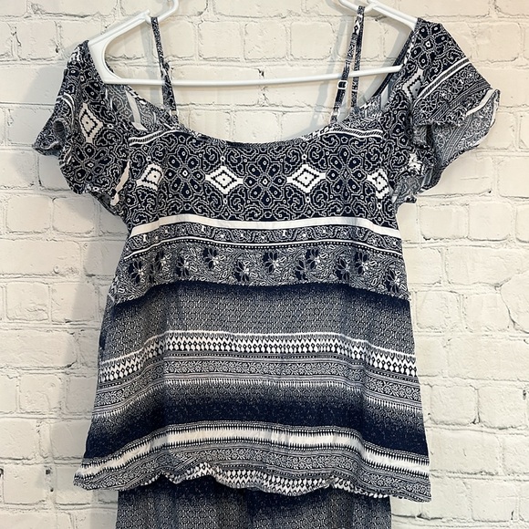 2/$15 Mustard Seed romper with overlay and tie front - Picture 6 of 8